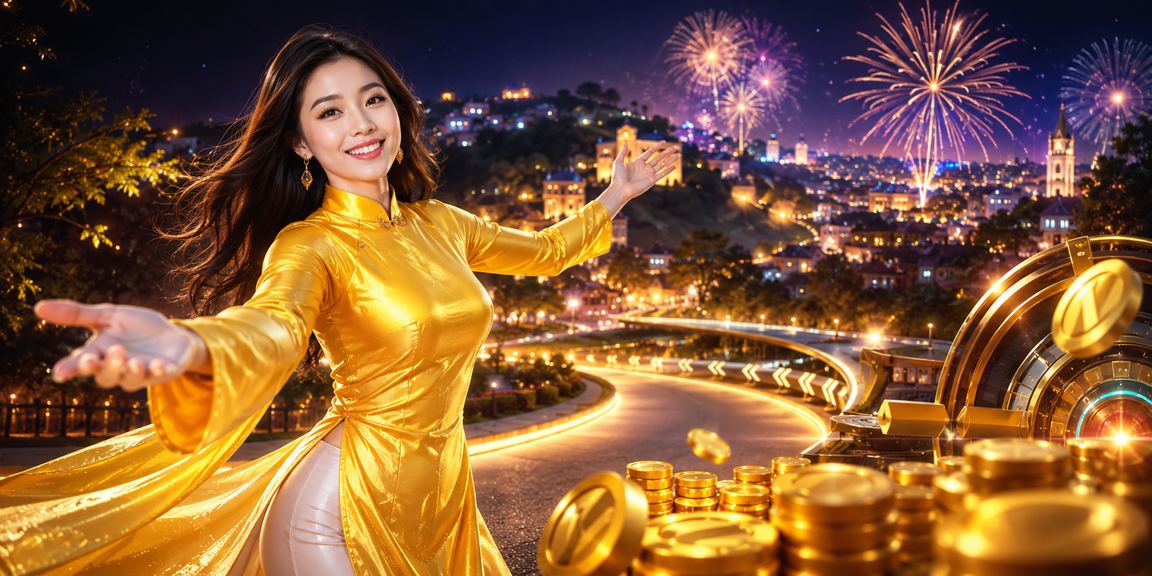 Người phụ nữ mặc áo dài tại Đà Lạt trải nghiệm game casino và jackpot slots